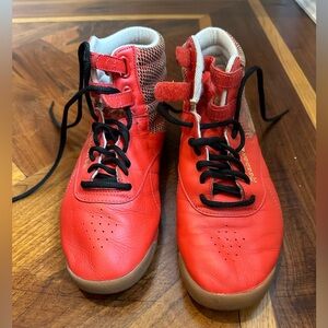 Never-been-worn Reebok Classics freestyle high top in red